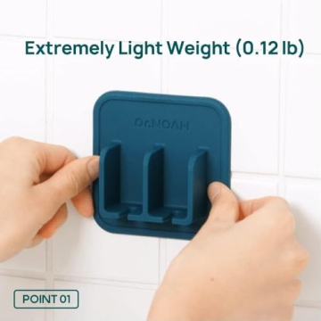 Dr.NOAH Wall Mount Toothbrush Holder for Travel and Home