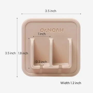 Dr.NOAH Wall Mount Toothbrush Holder for Travel and Home