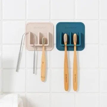 Dr.NOAH Wall Mount Toothbrush Holder for Travel and Home