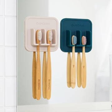 Dr.NOAH Wall Mount Toothbrush Holder for Travel and Home