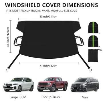 KXQ Windshield Cover for Large SUVs and Trucks