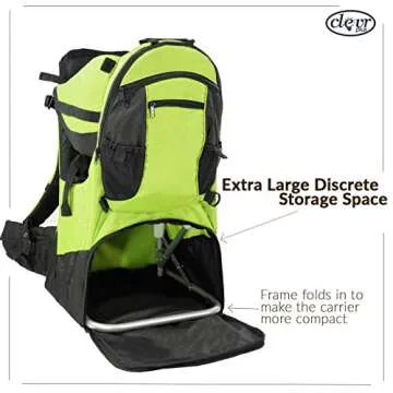 ClevrPlus Deluxe Adjustable Baby Carrier Outdoor Hiking Child Backpack Camping