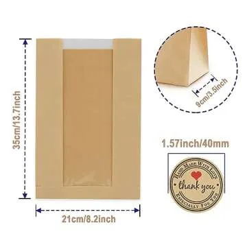 Pack of 35 Paper Bread Bags for Easy Baking Gifts