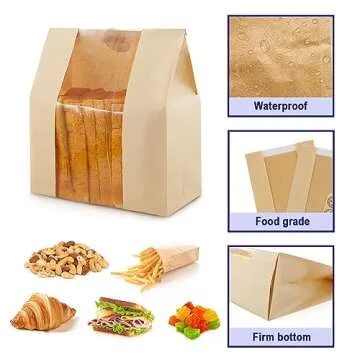 Pack of 35 Paper Bread Bags for Easy Baking Gifts