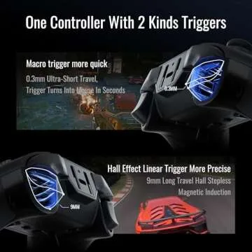 FLYDIGI Vader 4 Pro PC Controller Force Adjustment Lever Joystick Hall & Micro 2-in-1 Triggers 1000Hz Report Rate Stereo Vibration 800mAh Multi-Platform Controller for PC/NS/TV/Android/Laptop