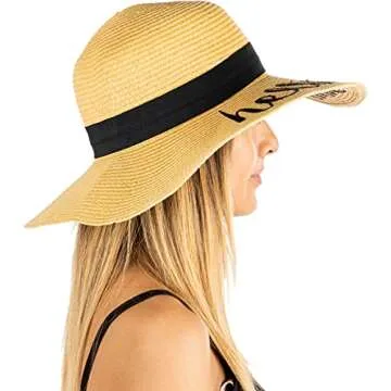 Funky Junque Women's Stylish Straw Beach Hat