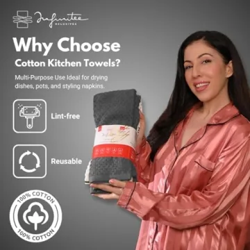 Infinitee Xclusives Cotton Kitchen Towels 100% Absorbent