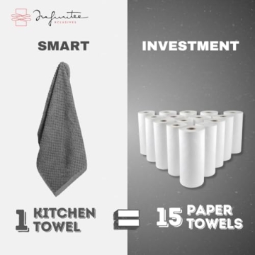 Infinitee Xclusives Cotton Kitchen Towels 100% Absorbent