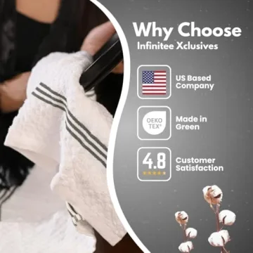 Infinitee Xclusives Cotton Kitchen Towels 100% Absorbent