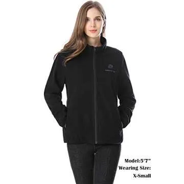 Venustas Women's Fleece Heated Jacket with Battery Pack