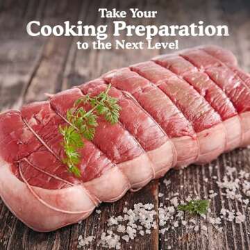 Regency Wraps Butchers Cooking Twine on Holder with Cutter, Heavy Duty, 500ft, 16 Ply, 2.4mm Food-Safe Cotton Kitchen String for Turkey Trussing, Meat Prep, Crafting