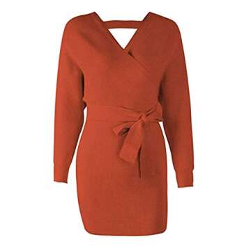 Elegant Winter Bodycon Mini Sweater Dress for Women