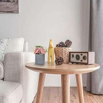 SAROSORA Artificial Potted Flower Plants - with Plastic Vase Planter for Home Decor Wedding Decor Rose & Peony Arrangement Gift - 6 Inch Set of 3 (Square)