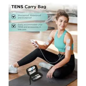 NURSAL Dual Channel 3-in-1 TENS Unit Muscle Stimulator, EVA Travel Case Electronic Pulse Massager, 24 Modes TENS EMS Machine, Muscle Massager for Shoulder, Neck, Sciatica and Back Pain Relief Therapy