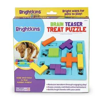 Brightkins Brain Teaser Treat Puzzle for Interactive Fun