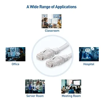 Cable Matters 10Gbps 5-Pack Snagless Cat 6 Ethernet Cable 10 ft