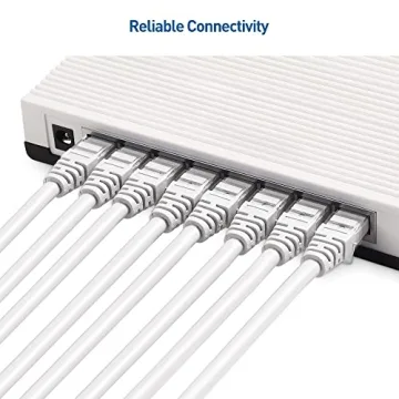 Cable Matters 10Gbps 5-Pack Snagless Cat 6 Ethernet Cable 10 ft