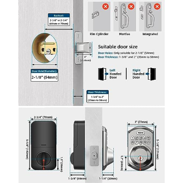 TEEHO TE001 Keyless Entry Door Lock - Security Solution