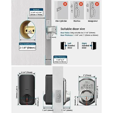TEEHO TE001 Keyless Entry Door Lock - Security Solution