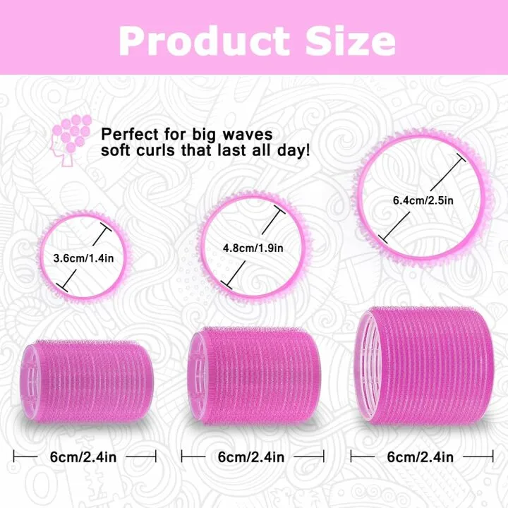 Sungenol Self Grip Hair Roller Set - 18 pcs