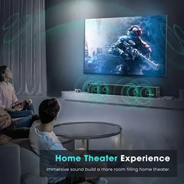 100Watt 32 Inch Soundbar, Bestisan 2.1 Channel Bluetooth 5.0 Sound Bar with Built-in Dual Subwoofer TV Speakers (2022 Update, 3 Audio Modes, HDMI Function)