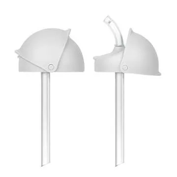 Boon Nursh Reusable Baby Bottle with Silicone Pouch Design Bundle - Stage 2 Medium Flow 8 Oz Baby Bottles, Silicone Straw Sippy Cup Conversion Lids for Nursh Bottles - 2 Count