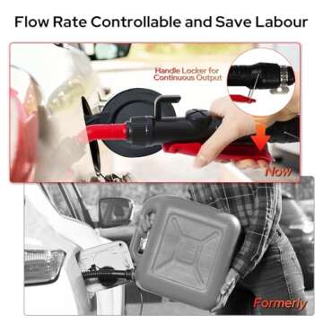 Versatile Portable Transfer Pump – Efficient Liquid Siphon, 2.4 GPM for Fuel, Water, and More