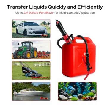 Portable Battery Operated Transfer Pump with 2.4 GPM Flow