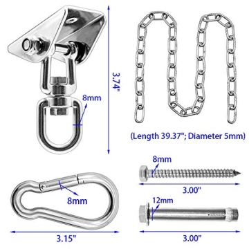 Gelury Hammock Hanging Kit with 1000lbs Capacity for Relaxation