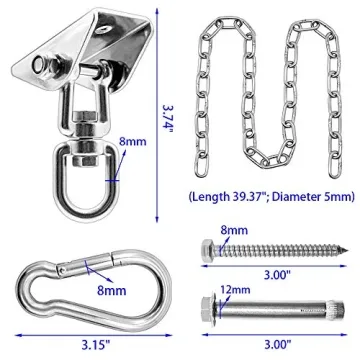 Gelury Hammock Hanging Kit with 1000lbs Capacity for Relaxation