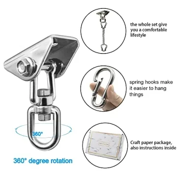 Gelury Hammock Hanging Kit with 1000lbs Capacity for Relaxation