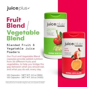 Juice Plus+ Fruit & Vegetable Blend - 120 Capsules for Health