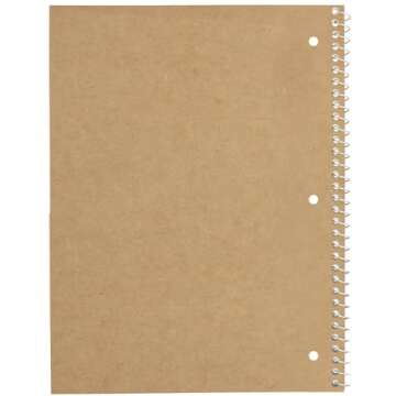 Mead Spiral Notebooks, 6 Pack, 1-Subject, College Ruled Paper, 8" x 10-1/2", 70 Sheets, Assorted Pastel Colors (830049)
