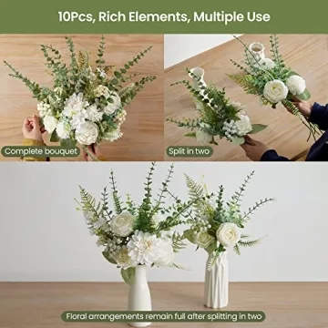 Anna's Whimsy 28pcs Artificial Flowers for Home Decor