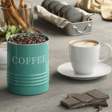 Barnyard Designs Canister Sets for Kitchen Counter, Vintage Kitchen Canisters, Country Rustic Farmho...