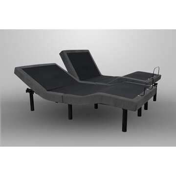 iDealBed 4i Custom Adjustable Bed Base, Wireless, Massage, Dual USB Charge, Nightlight, Zero-Gravity...