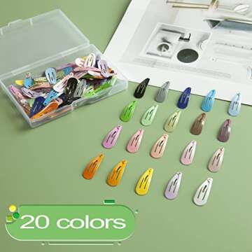 Snap Mini Hair Clips, 100PCS Premium Kids Barrettes Metal Non Slip Hair Bow Clips for Girls Toddler,...