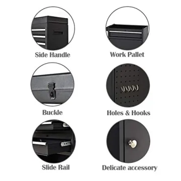 Durable Rolling Tool Chest with 5 Drawers for Tools