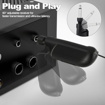 Dual Wireless Microphones - Karaoke Microphone with Flexible Receiver, 2.4GHZ