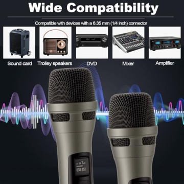 Dual Wireless Karaoke Microphones for Parties and Events