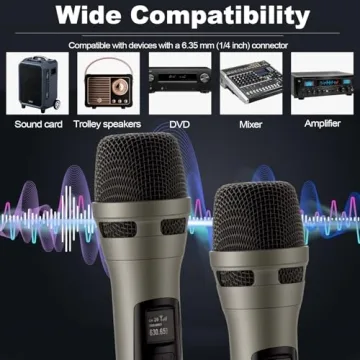 Dual Wireless Karaoke Microphones for Parties and Events