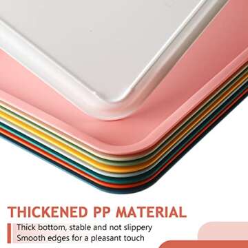 18 Colorful Plastic Fast Food Trays for Serving