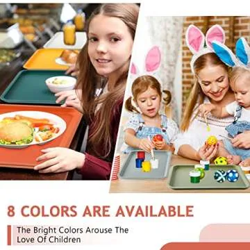 18 Colorful Plastic Fast Food Trays for Serving