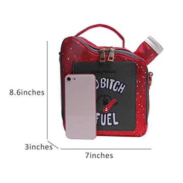 KUANG! Women's Fashion Sequin Crossbody Handbag - Fun Gasoline Shoulder Bag for Women