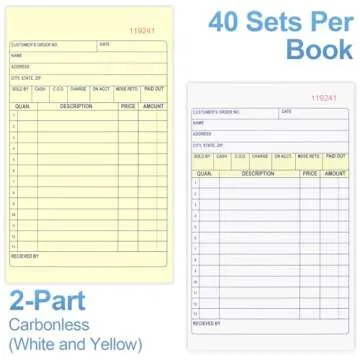 Joyberg 4 Pack Receipt Book - Carbonless Sales Solution