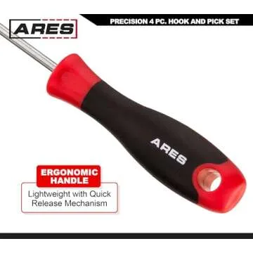 ARES 70256 Precision Hook and Pick Set - 4 Piece Tool Set