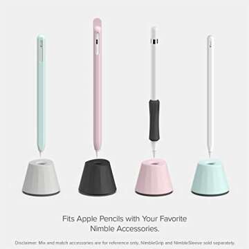 UPPERCASE Designs NimbleStand Vertical Stand Compatible with Apple Pencil with/Without Sleeve or Grip (Cloud Gray)
