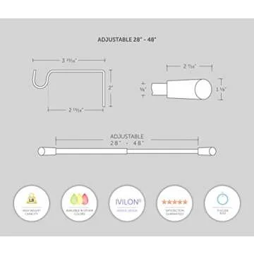 Ivilon Curtain Rod - Elegant Warm Gold Drapery Treatment