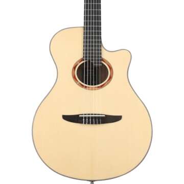 Yamaha NTX5 NT Cutaway Acoustic-Electric Nylon-String Classical Guitar With Reinforced Carrying Bag ...