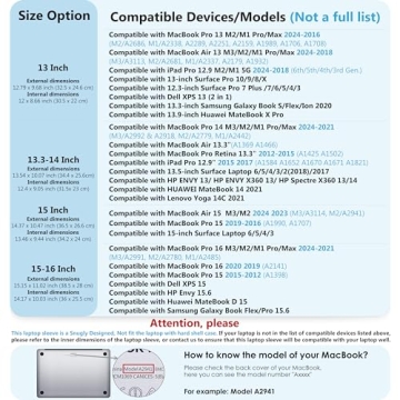 HYZUO 13 Inch Laptop Sleeve for MacBook Pro & Air